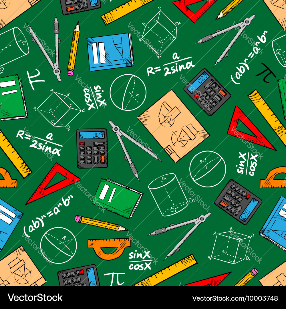 Math Education Seamless Pattern Royalty Free Vector Image