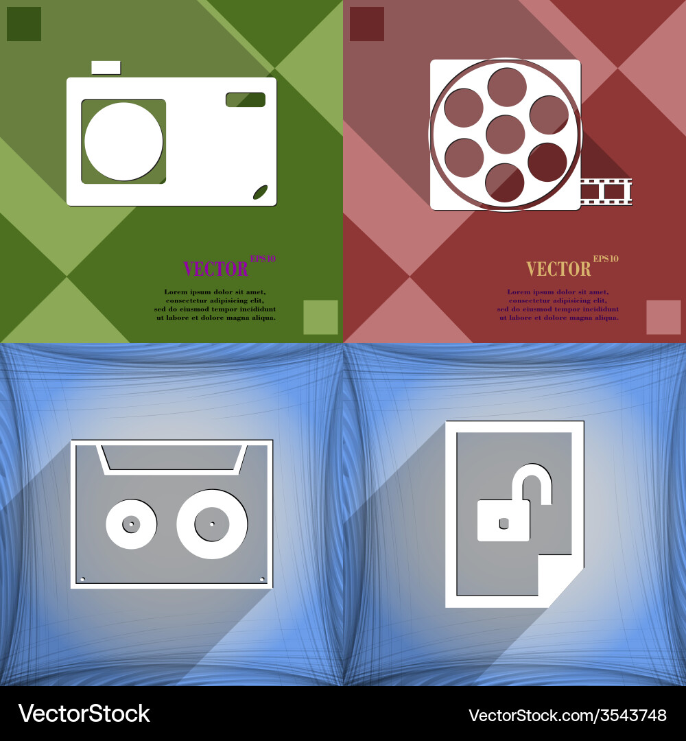 Set of abstract backgrounds with different web vector image
