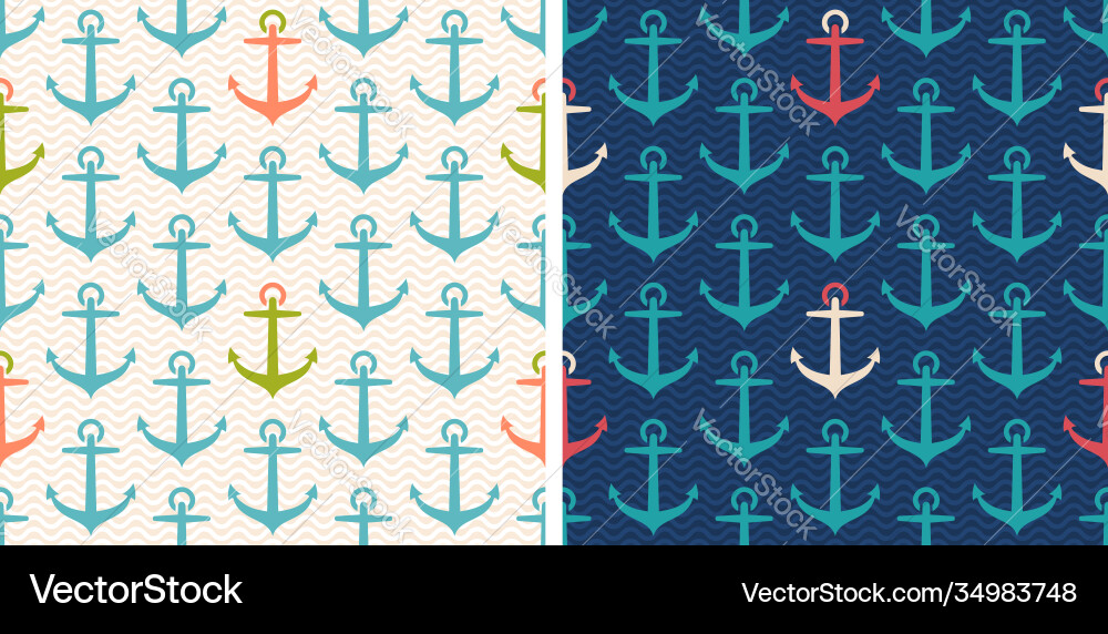 Set patterns with anchor Set patterns with anchor vector image