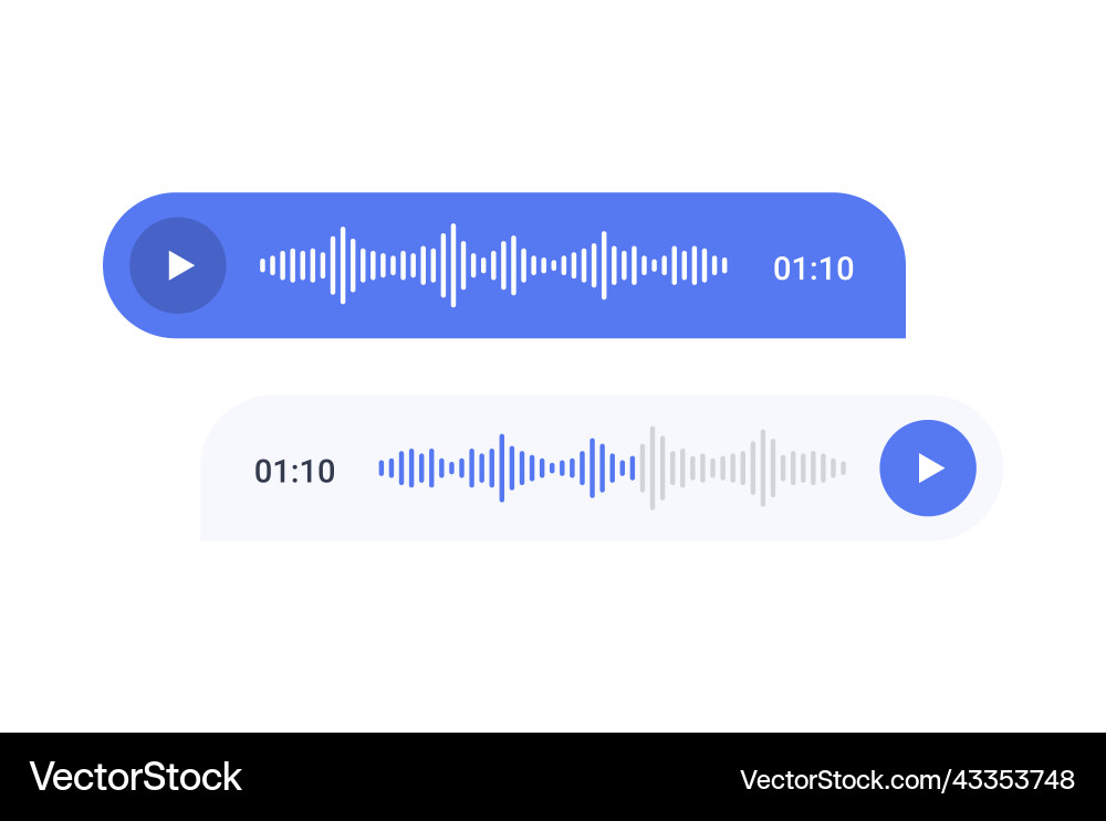 Voice message sound bubble ui icon Voice message sound bubble ui icon vector image