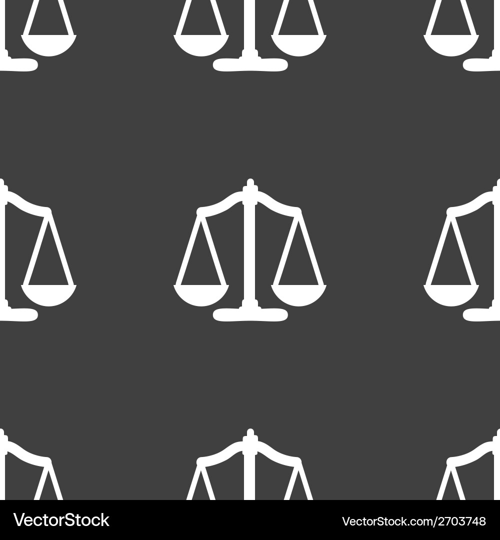Waagen Balance Web-Symbol flaches Design nahtlos grau Vektorbild