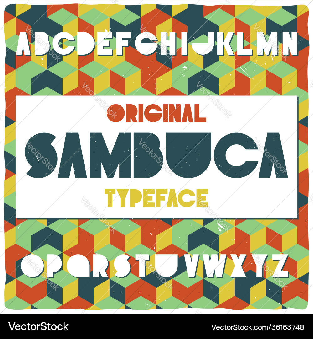 With pattern on background good handcrafted font With pattern on background good handcrafted font vector image