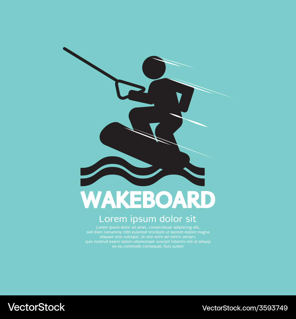 Action Wakeboarder Symbol – Royalty-Free Vector | VectorStock, image size:1000x1080