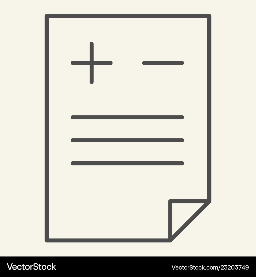 Add or delete document thin line icon file Add or delete document thin line icon file vector image