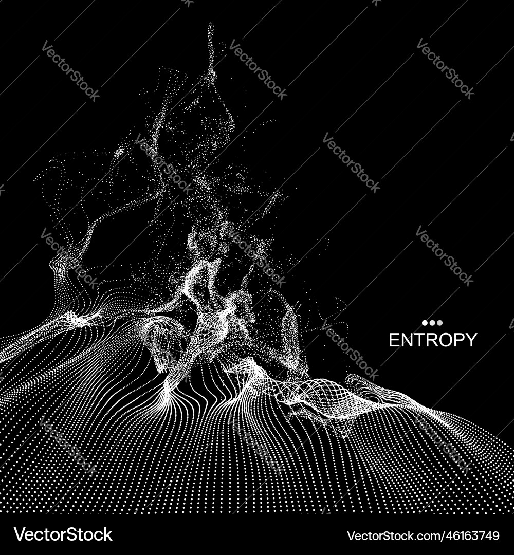 Array with dynamic emitted particles water splash Array with dynamic emitted particles water splash vector image