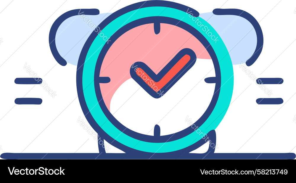 Completed Task Timer Icon Vector Image