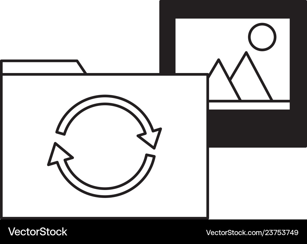Folder file picture data reload vector image