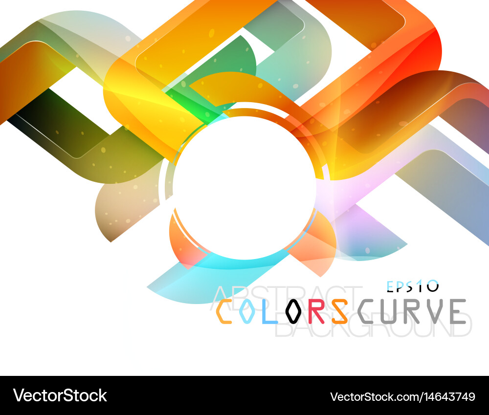 Glossy curve colors concepts Vector Image