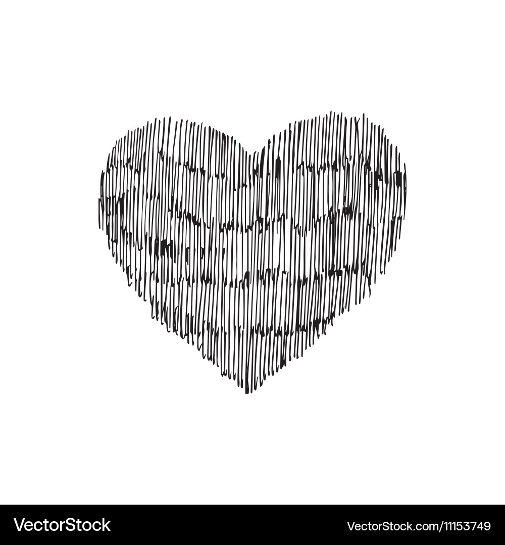 Hand drawn heart Royalty Free Vector Image - VectorStock