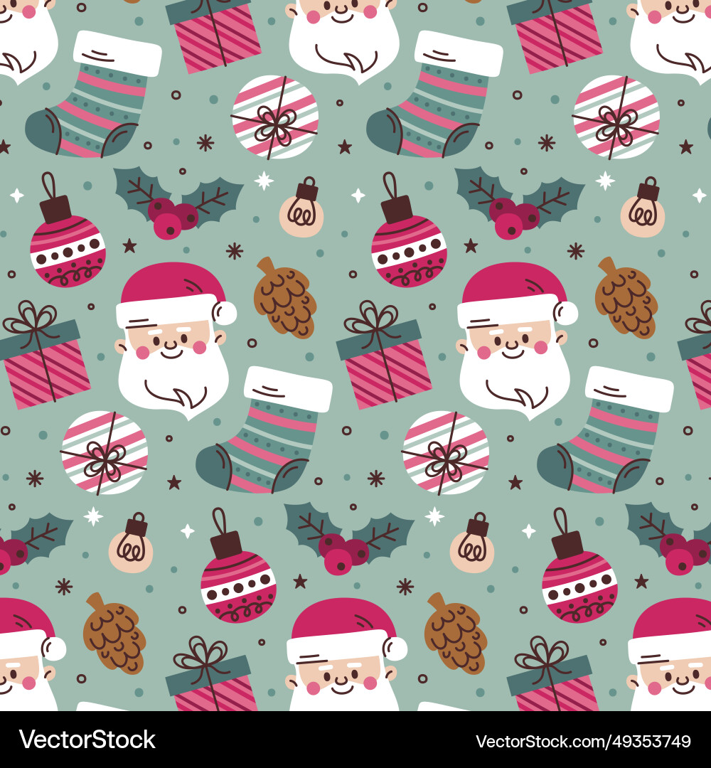 Pattern design christmas season celebration Pattern design christmas season celebration vector image
