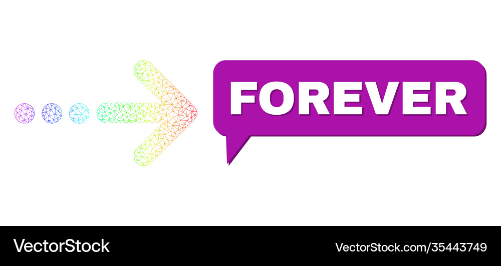 Rainbow network gradient send right icon Vector Image