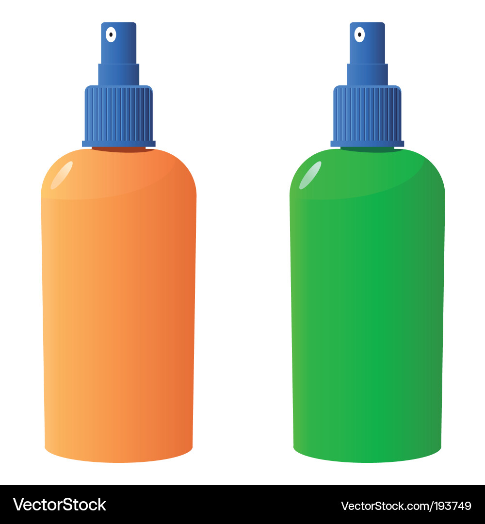 Sunscreen Bottles - Set Vector Image