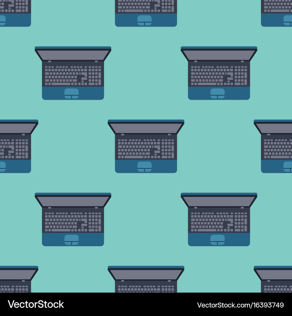 Users hands on keyboard seamless pattern computer Vector Image