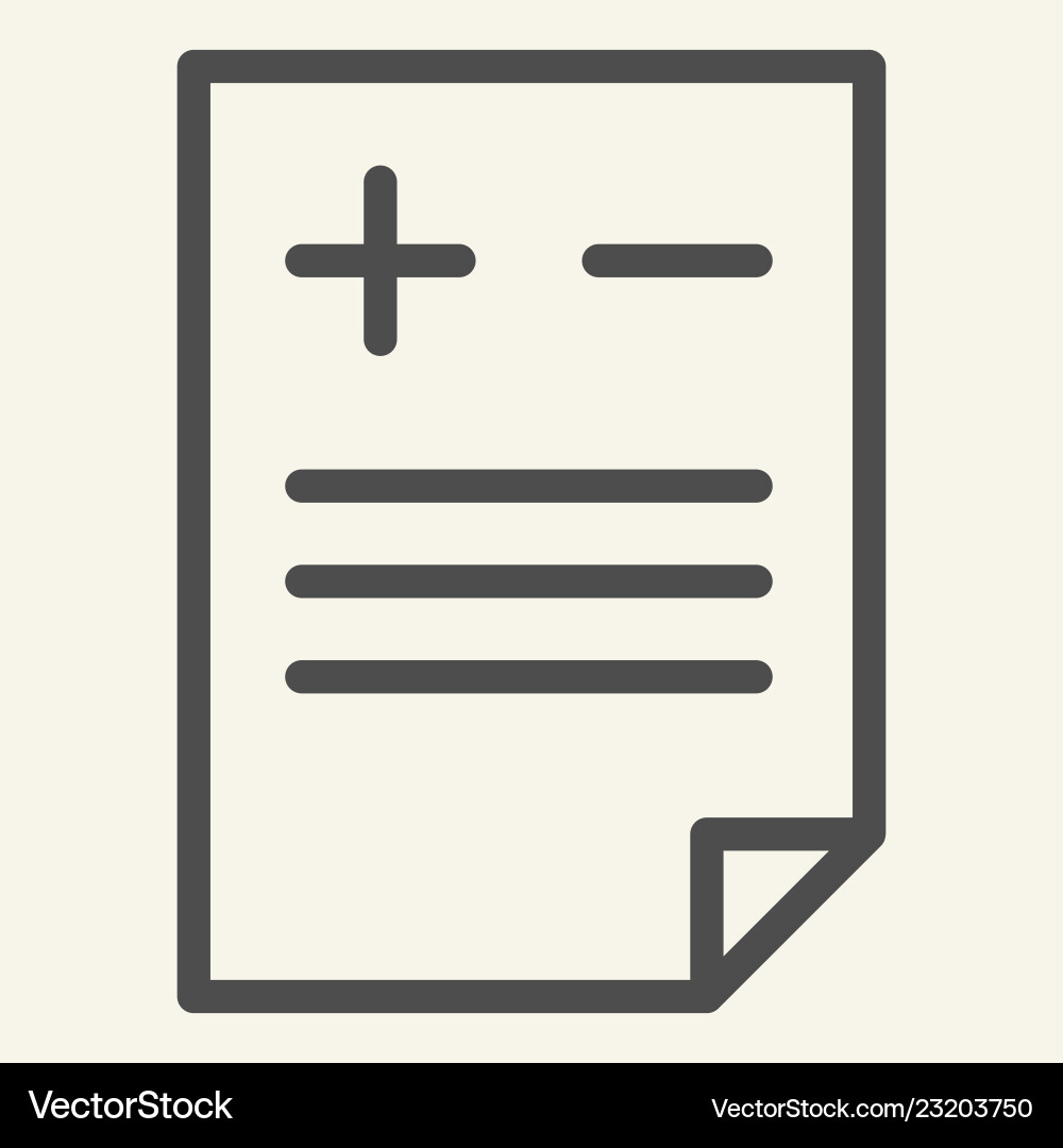 Add or delete document line icon file with plus Add or delete document line icon file with plus vector image