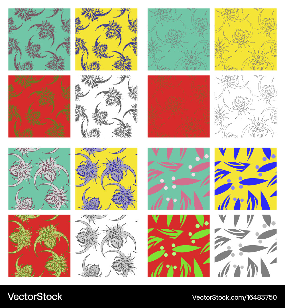 Assembly of patterns in oriental style Vector Image