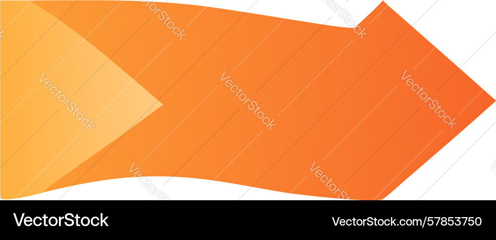 Bold orange triangular flag for dynamic direction vector image