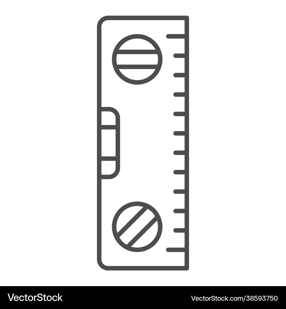 Building meter tool thin line icon construction Vector Image