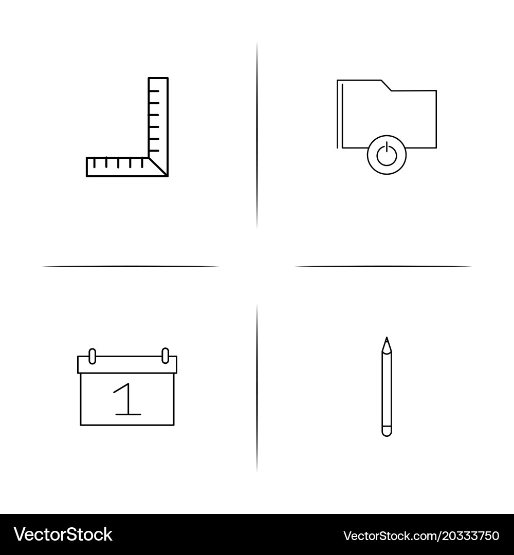 Devices simple linear icon setsimple outline icons vector image