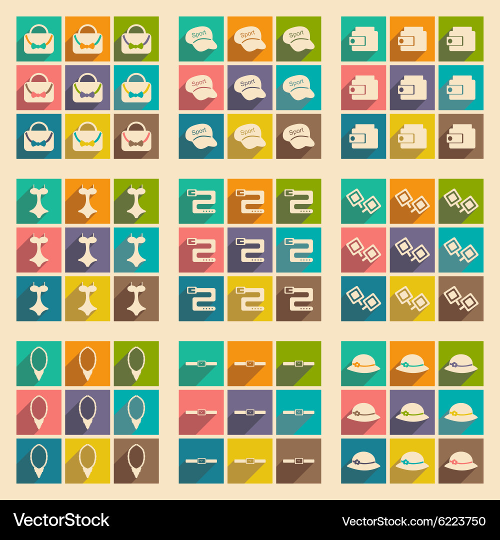 Flat with shadow concept and mobile application vector image