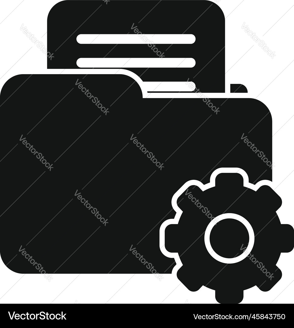Folder technical document icon simple Folder technical document icon simple vector image