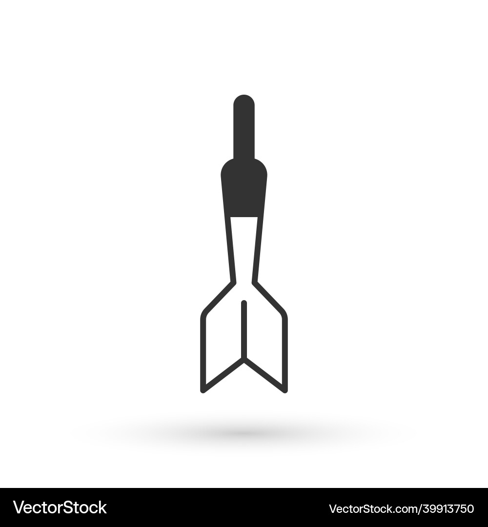 Grey dart arrow icon isolated on white background Grey dart arrow icon isolated on white background Vector Image