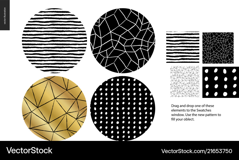 Hand drawn patterns - rounded Hand drawn patterns - rounded vector image