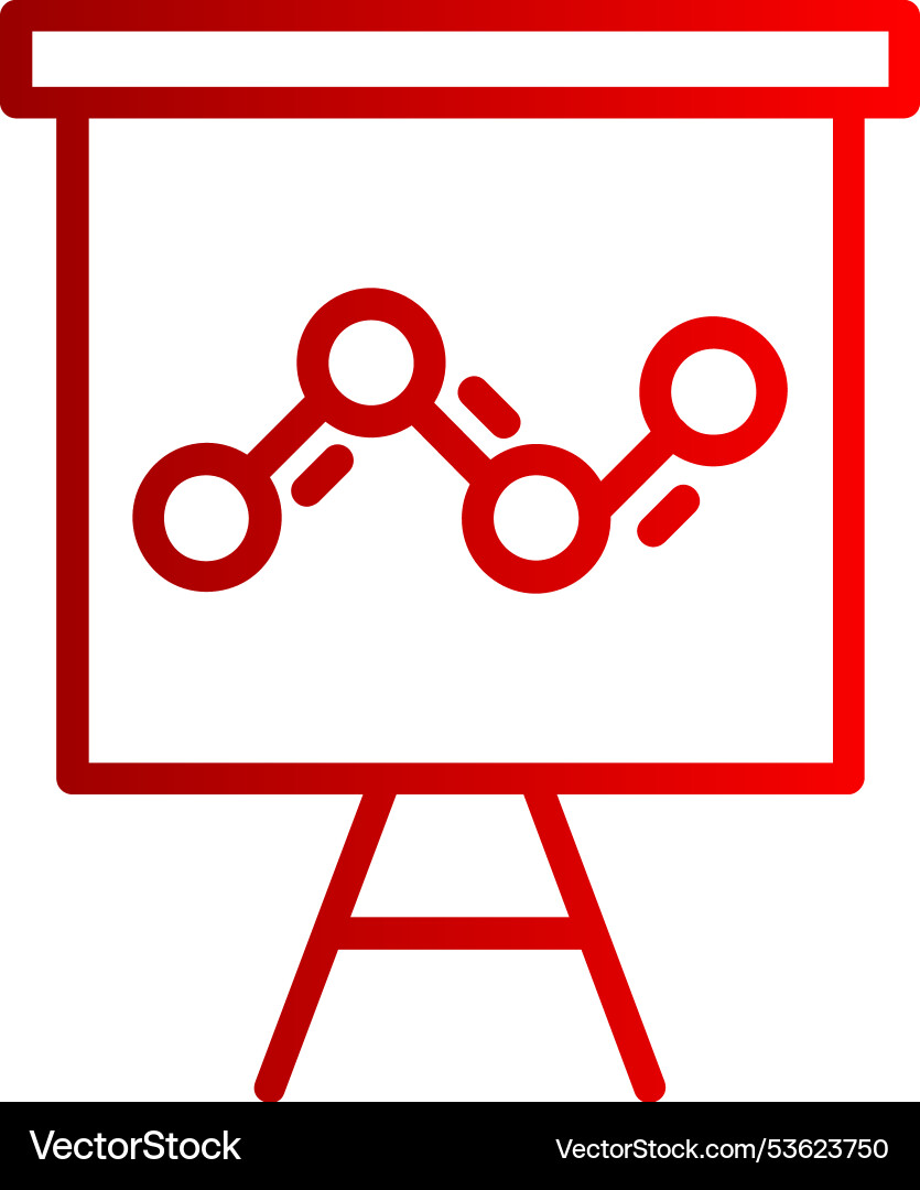 Presentation line gradient icon Vector Image