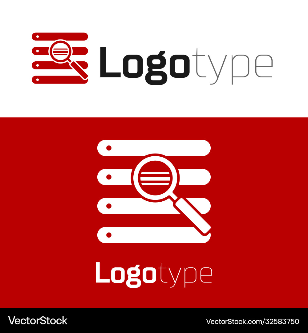 Red search in a browser window icon isolated Vector Image