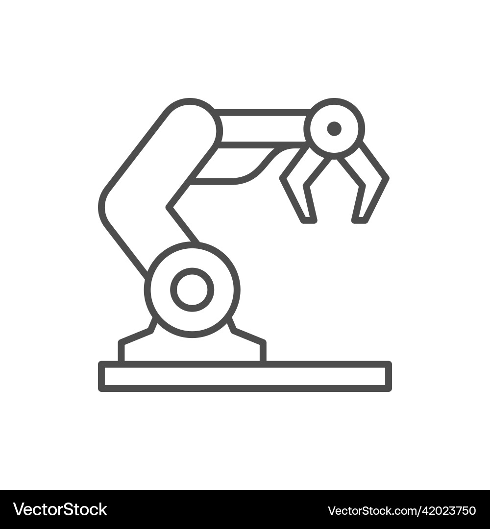 Robotic equipment line outline icon vector image