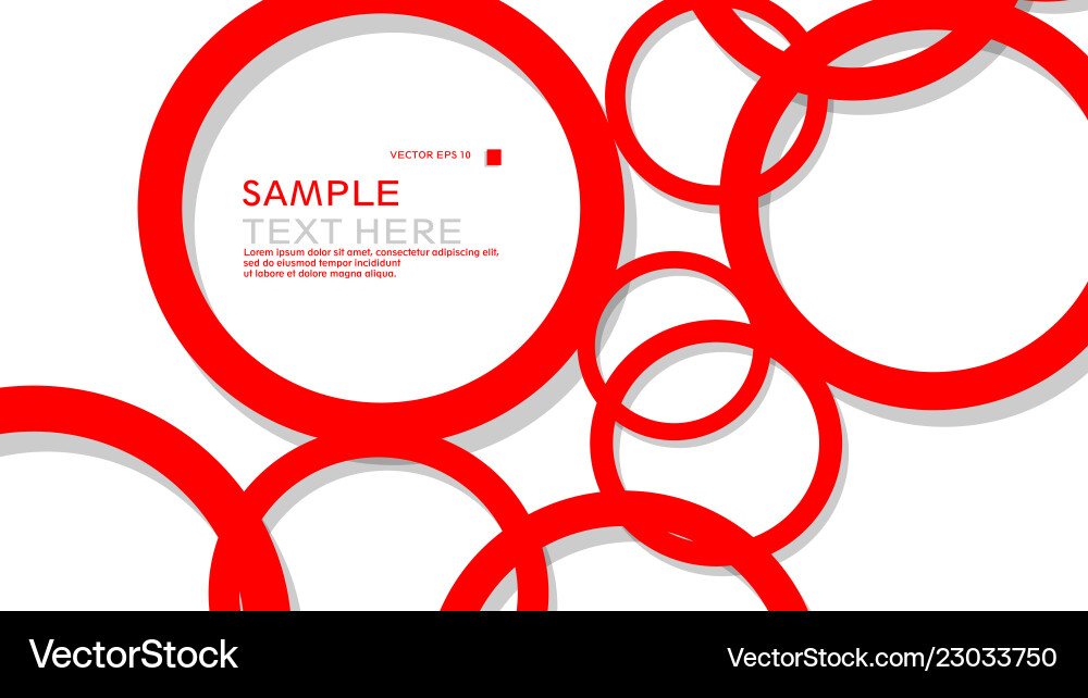 Simple circles background with color red Vector Image