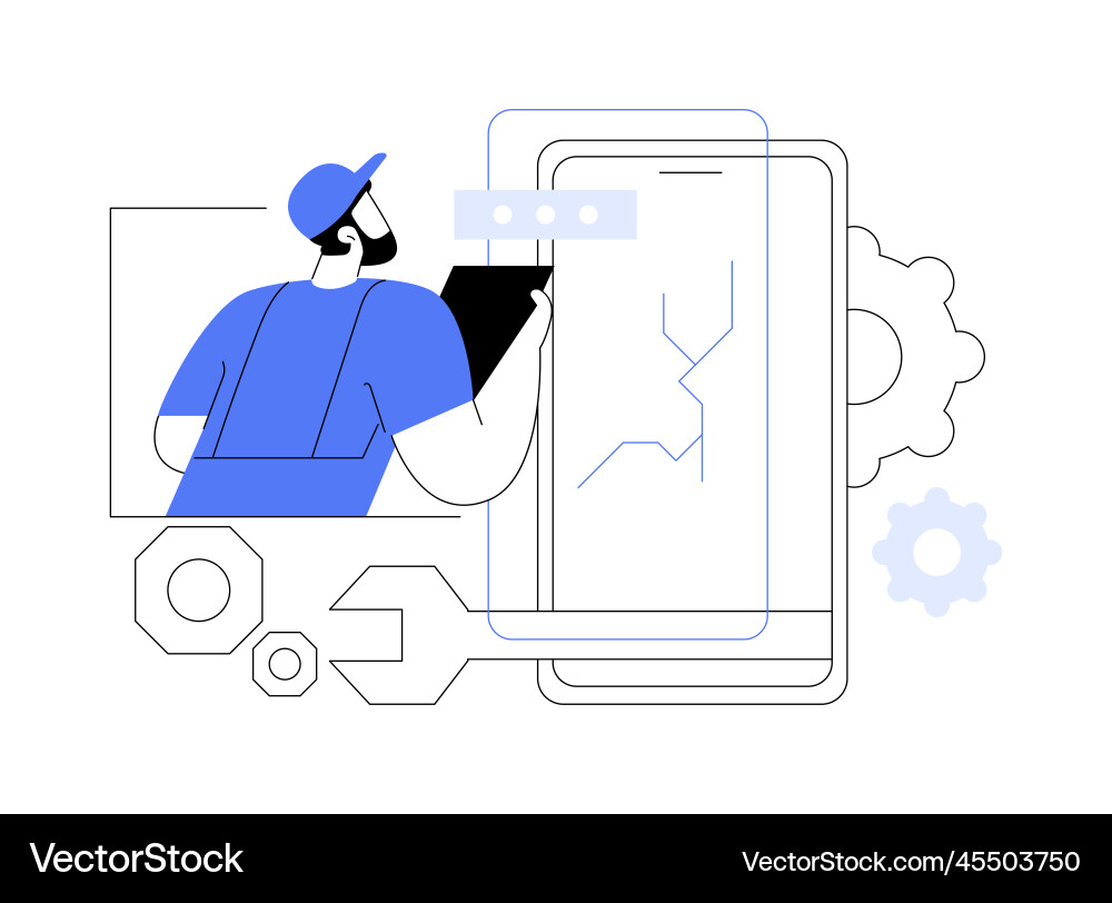 Smartphone repair abstract concept Smartphone repair abstract concept vector image