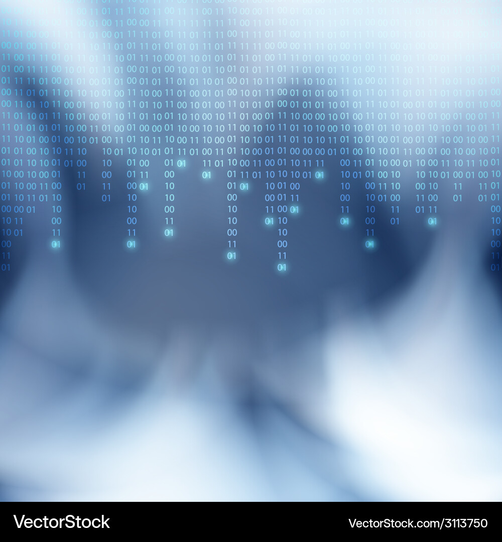 Stream of binary code Vector Image