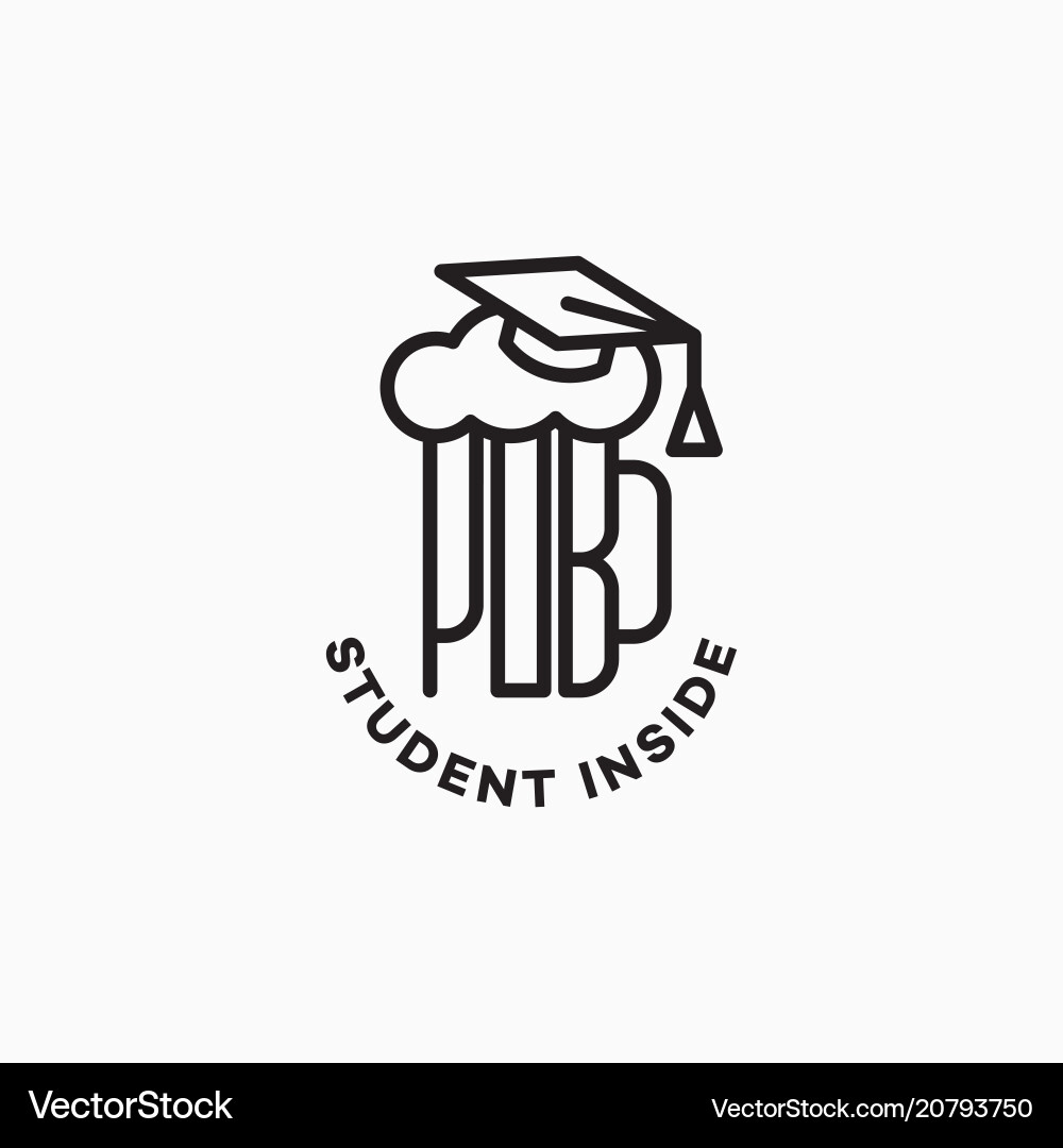Student pub logo Student pub logo vector image