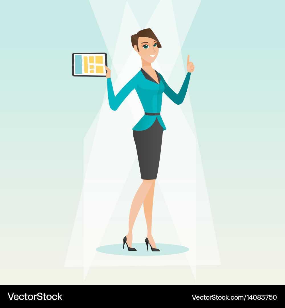 Student using tablet computer Vector Image