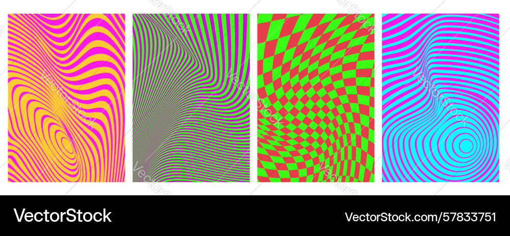 Abstract wave patterns with optical illusions Abstract wave patterns with optical illusions Vector Image