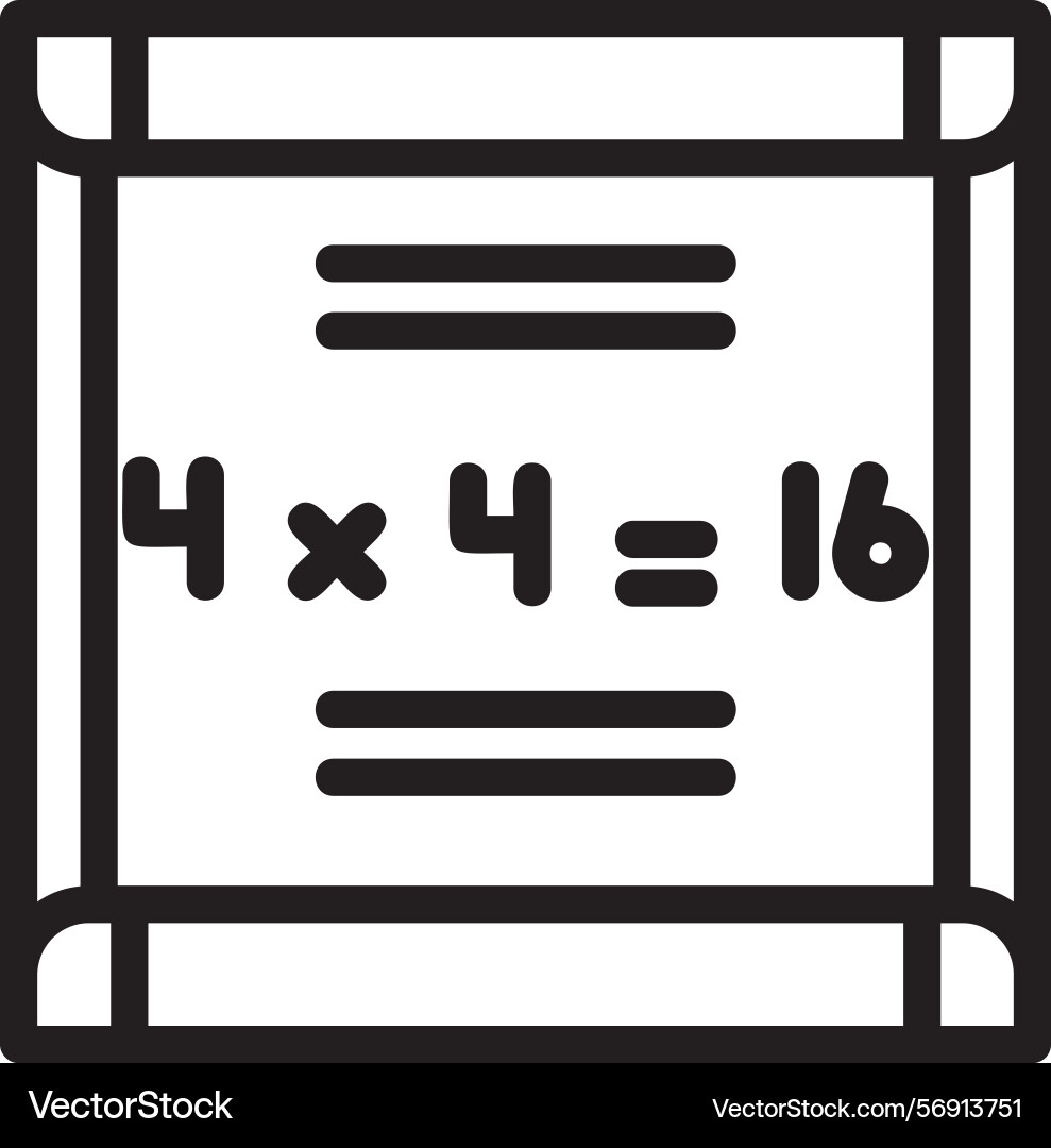Arithmetic linear style icon design vector image