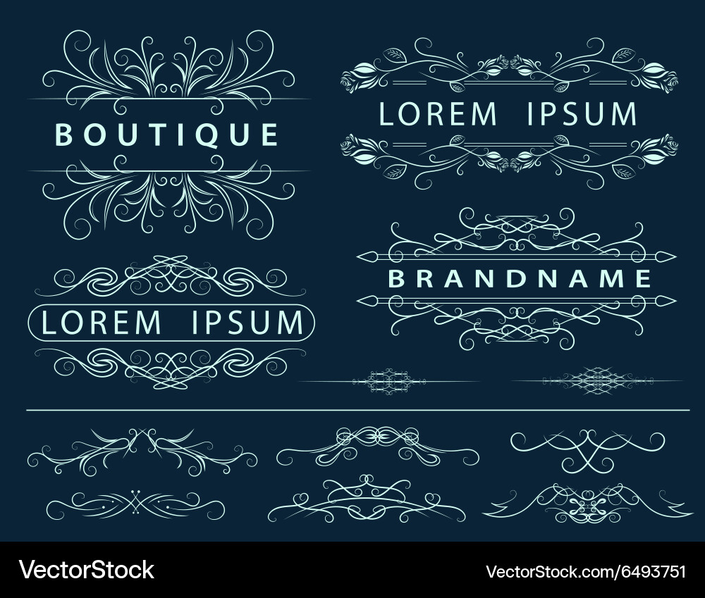 Elegant Monogram Elements Vector Image