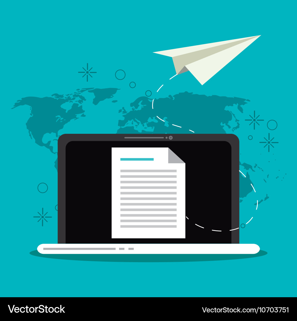 Email message and communication design vector image