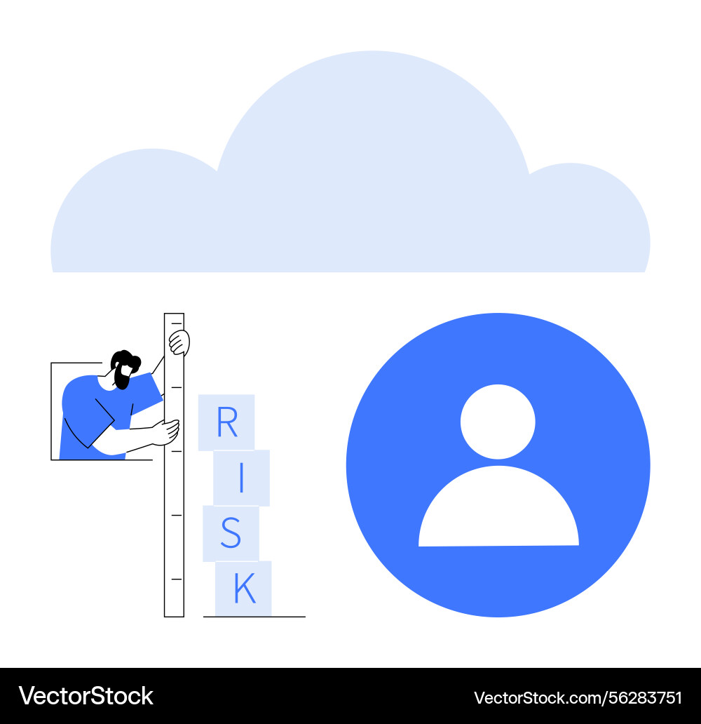 Evaluating risk and security in cloud-based user Evaluating risk and security in cloud-based user vector image