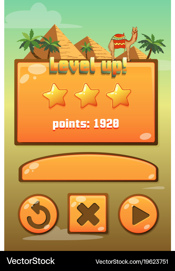 Game user interface isolated elements Vector Image