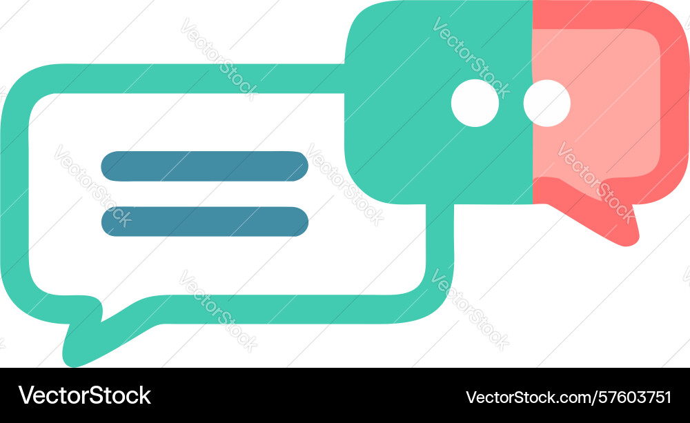 Messaging conversation icon design generative ai vector image