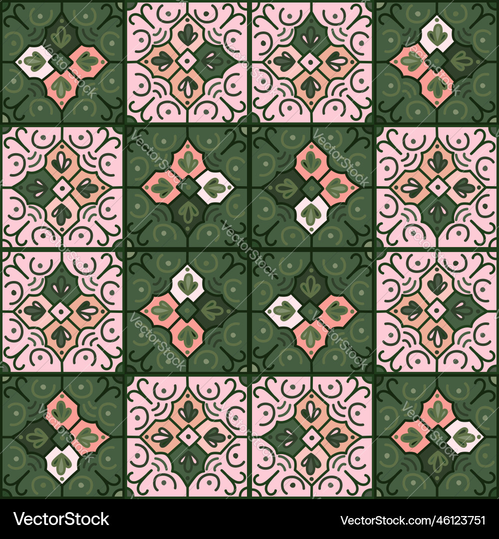 Seamless pattern with decorative mosaic elements Seamless pattern with decorative mosaic elements vector image