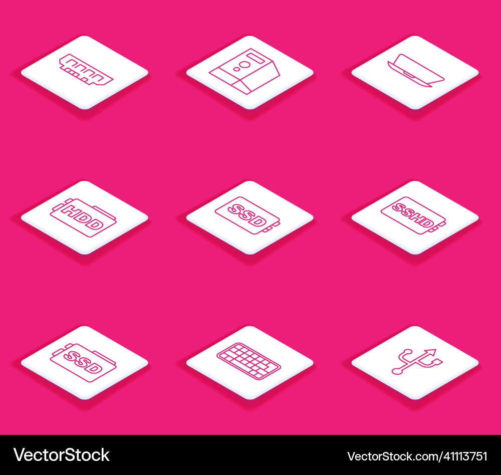 Set line ram random access memory case Set line ram random access memory case Vector Image