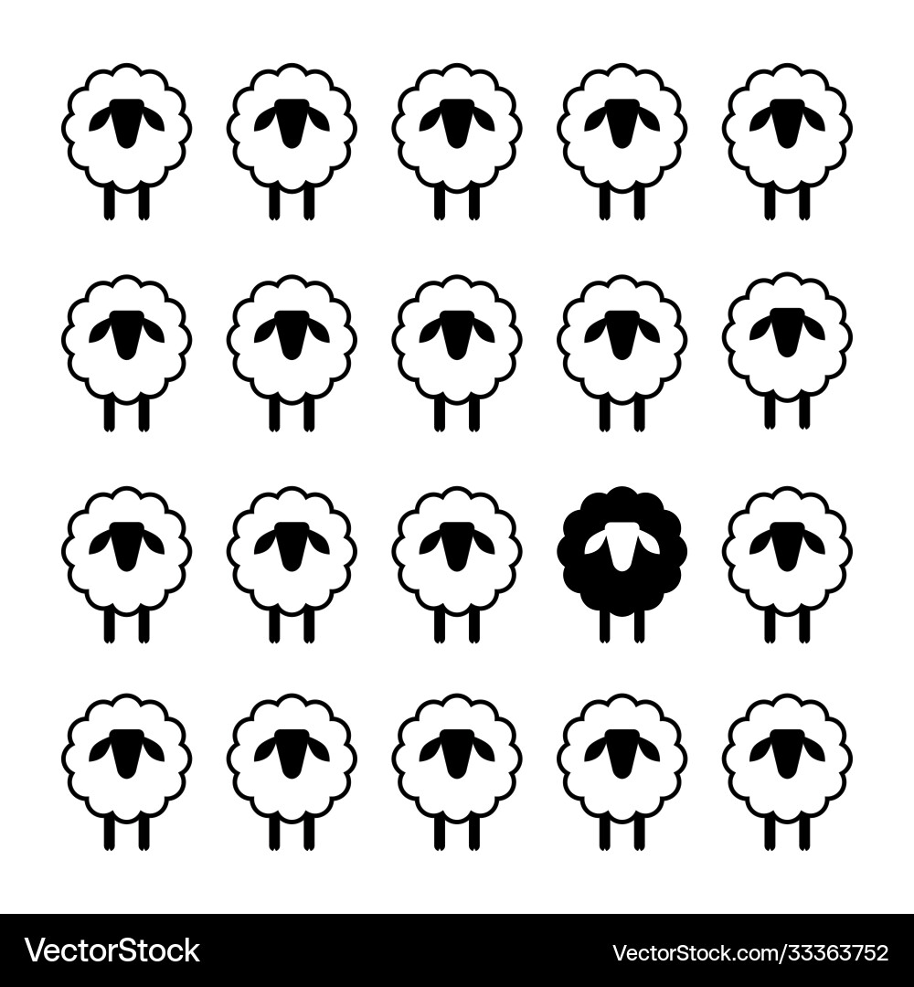 Different in crowd being Different in crowd being vector image