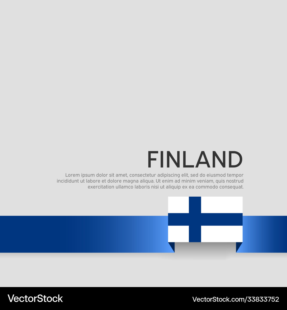 Finland flag background business booklet ribbon Finland flag background business booklet ribbon vector image
