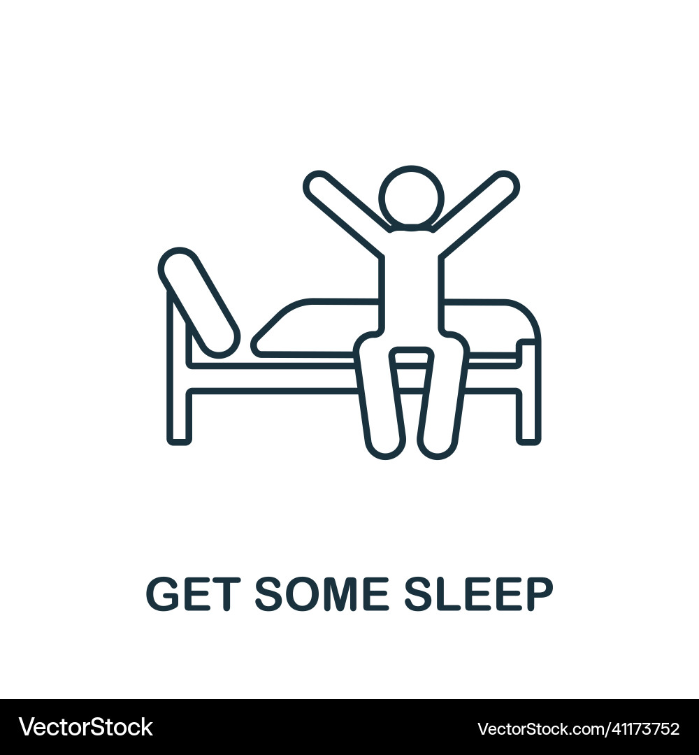 Get some sleep icon line element from home rest Get some sleep icon line element from home rest vector image