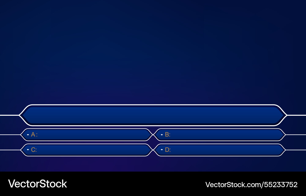Interactive Quiz Game Interface Vector Image
