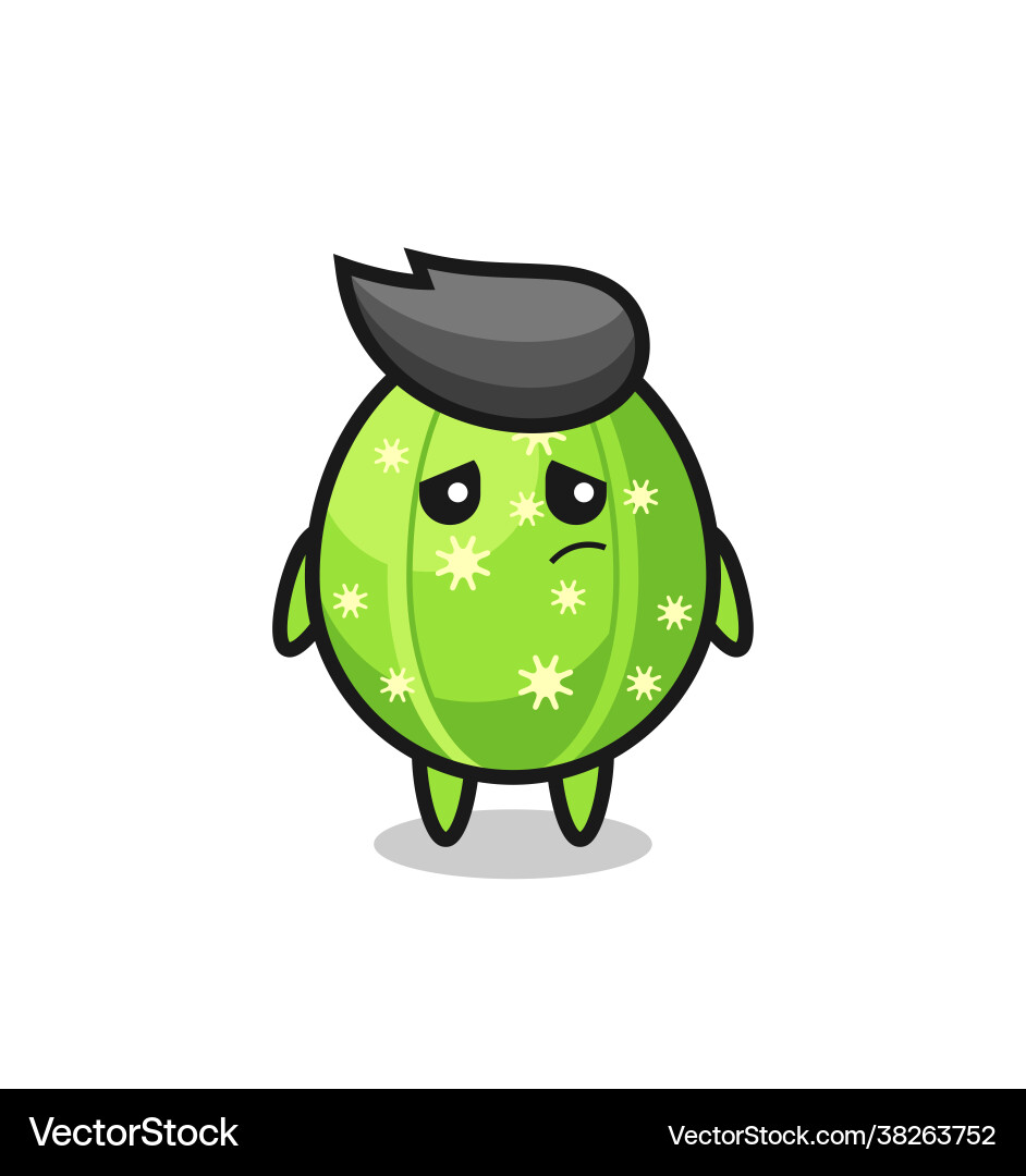 Lazy gesture cactus cartoon character Lazy gesture cactus cartoon character Vector Image