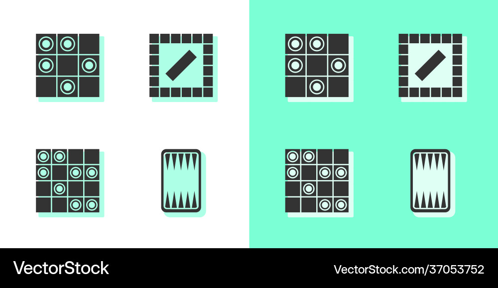 Set backgammon board game checkers Set backgammon board game checkers Vector Image