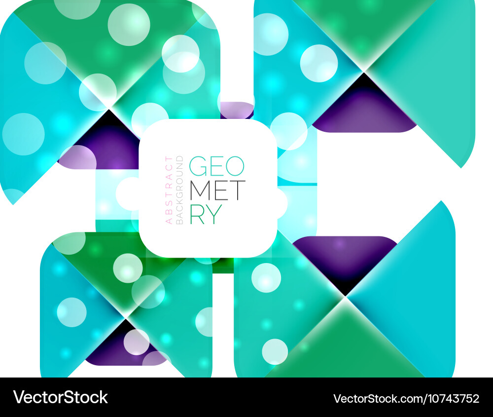 Square and triangle pattern background vector image